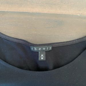 Theory Black Peplum Top Size M
